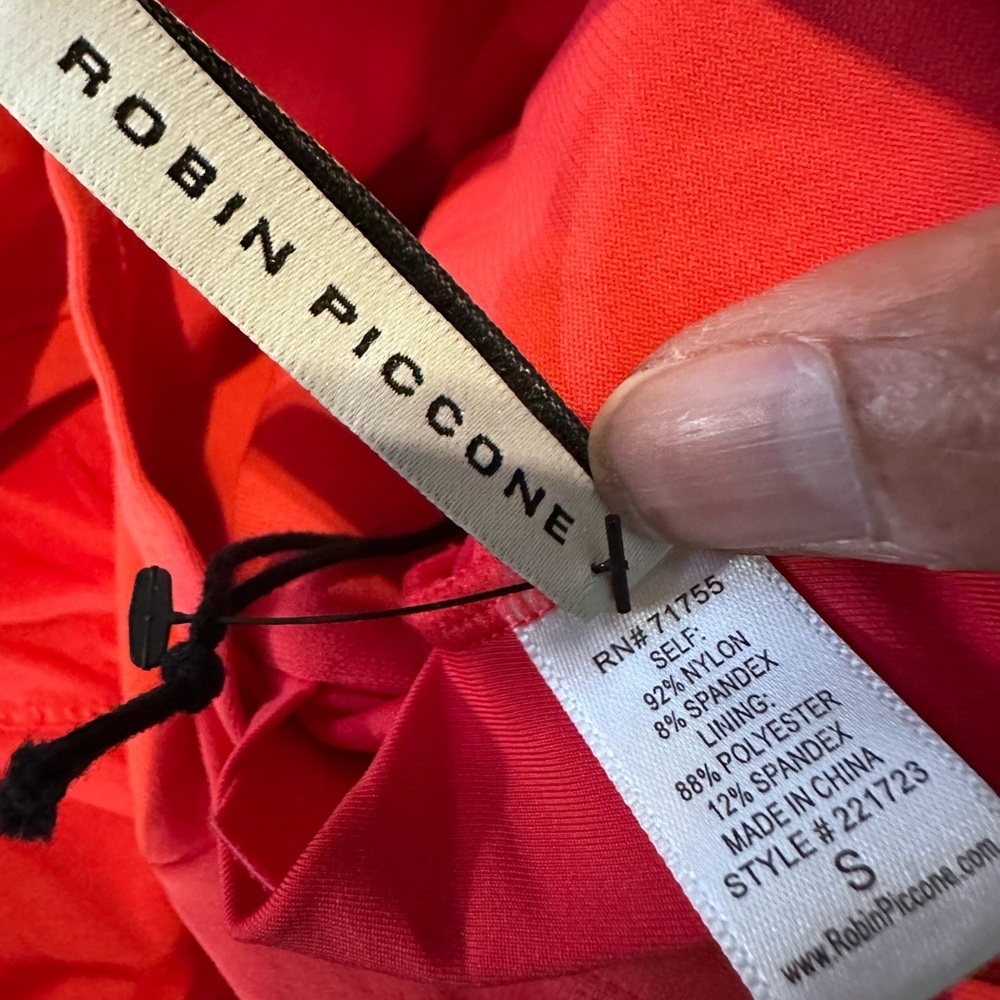 ROBIN PICCONE Aubrey Tank Top Swimsuit Tank Top Poppy Small Keyhole NWT - Picture 7 of 7